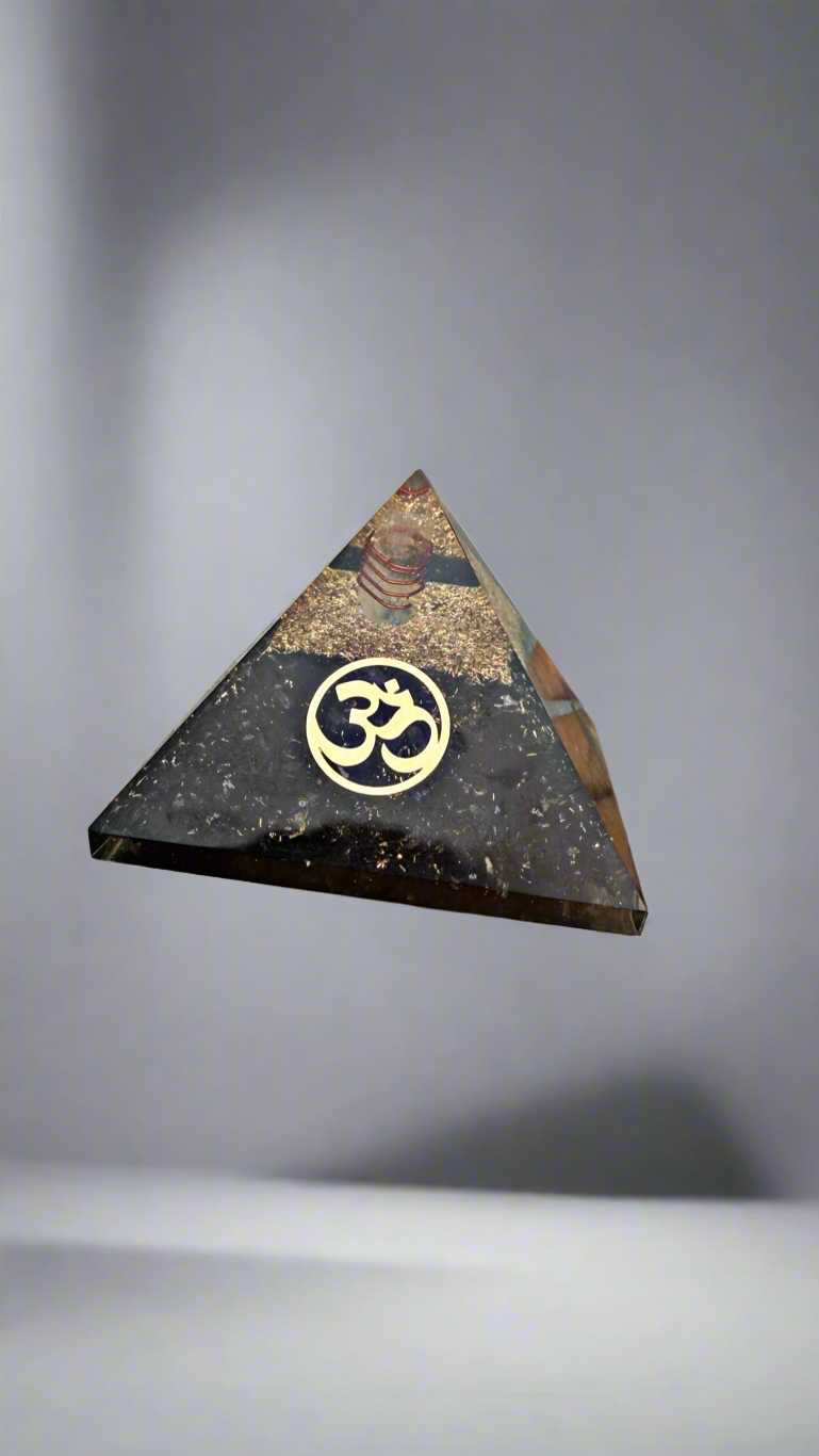 Black Tourmaline Crystal Generator & Pyramid (Rare)