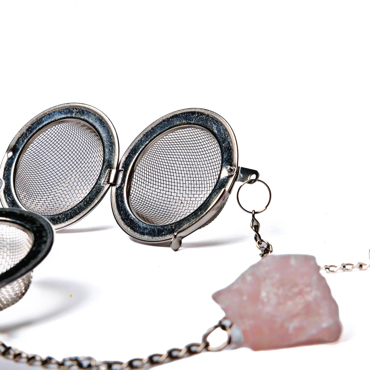 Rose Quartz Mesh Tea Ball