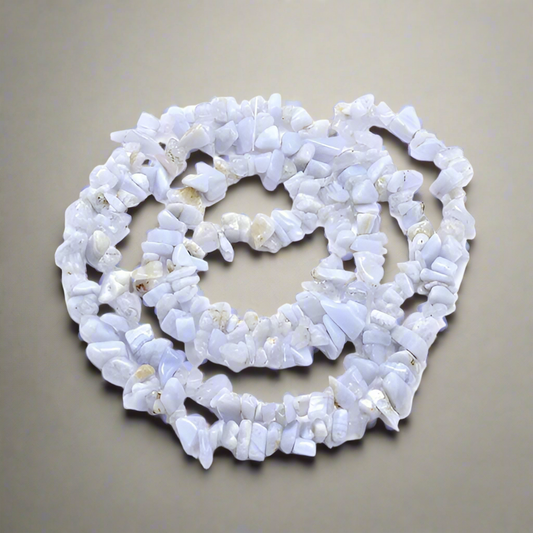 Beyond 5D Blue Lace Agate Necklace (Rare) Gemini Pisces Sagittarius