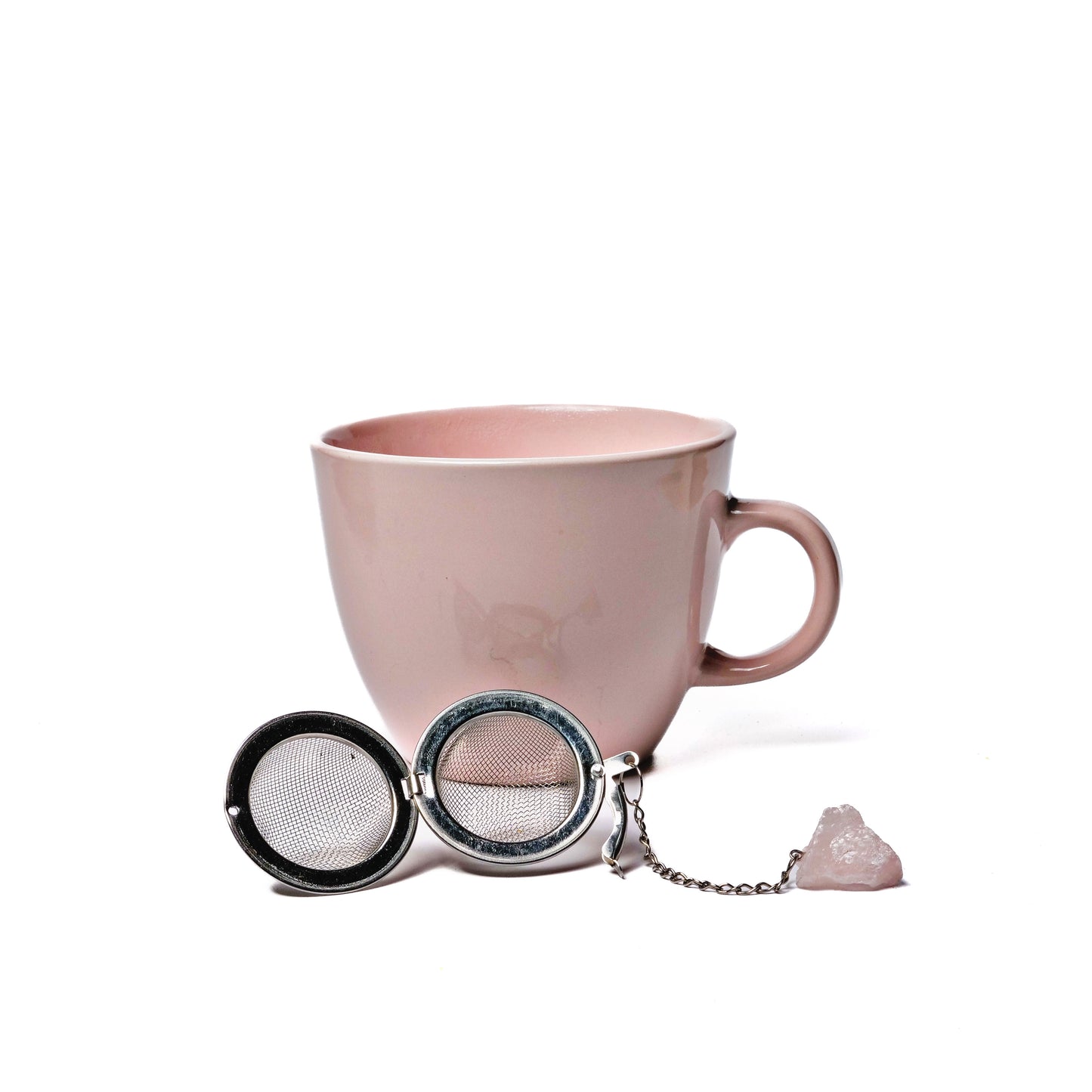 Rose Quartz Mesh Tea Ball