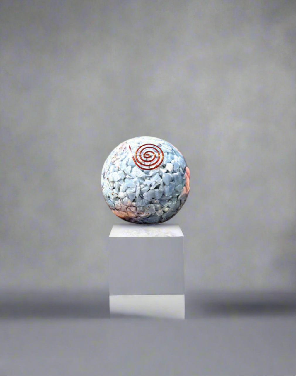 Angelite - Orgone Copper Charged Sphere (Rare)