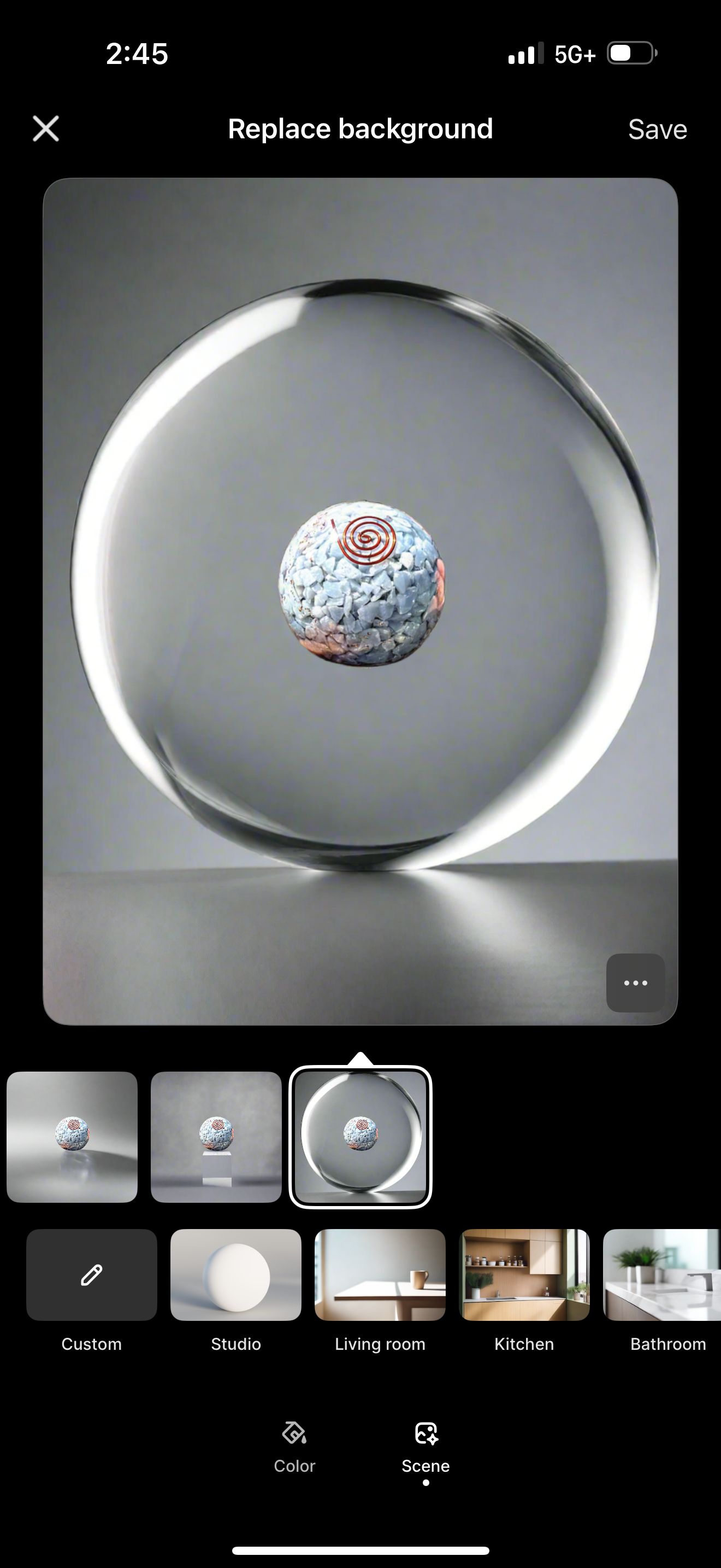 Angelite - Orgone Copper Charged Sphere (Rare)