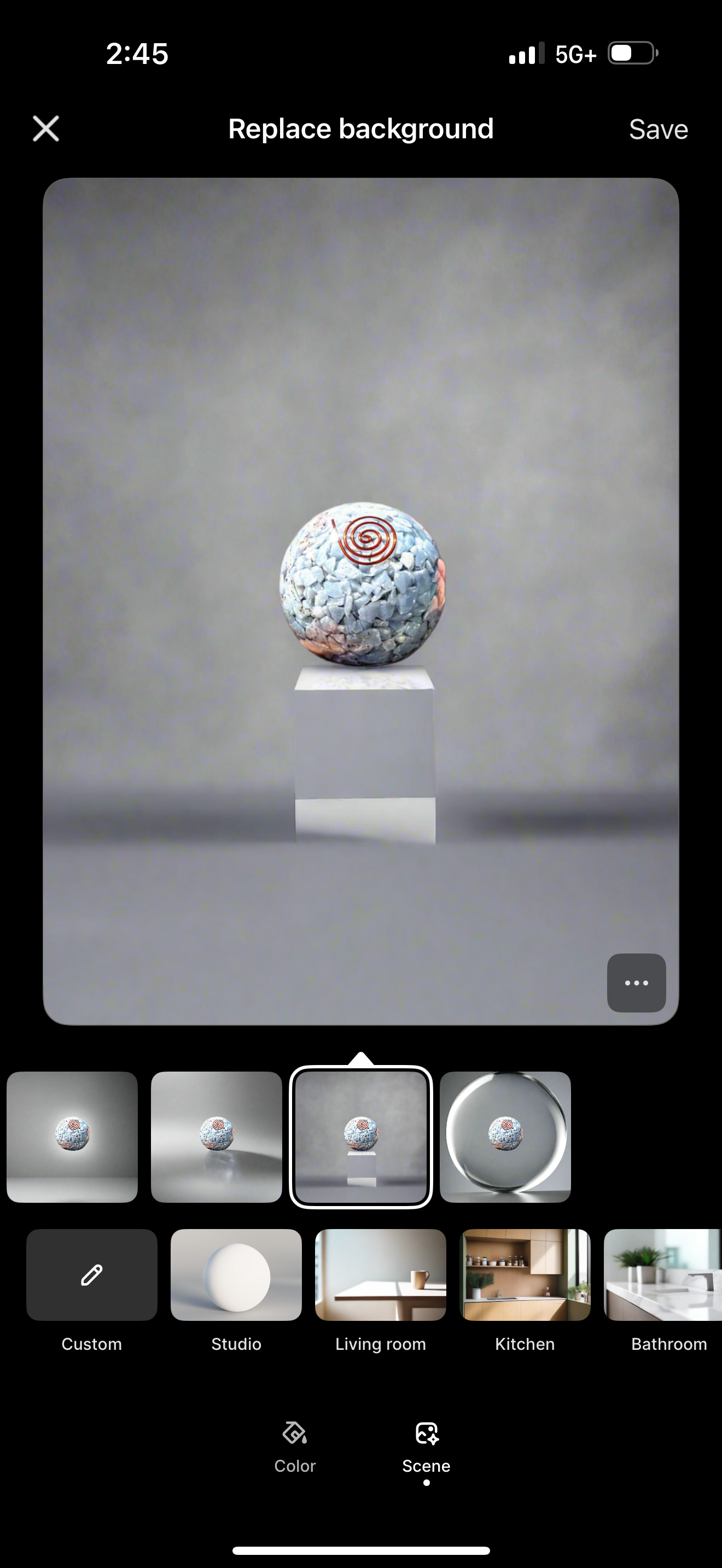 Angelite - Orgone Copper Charged Sphere (Rare)