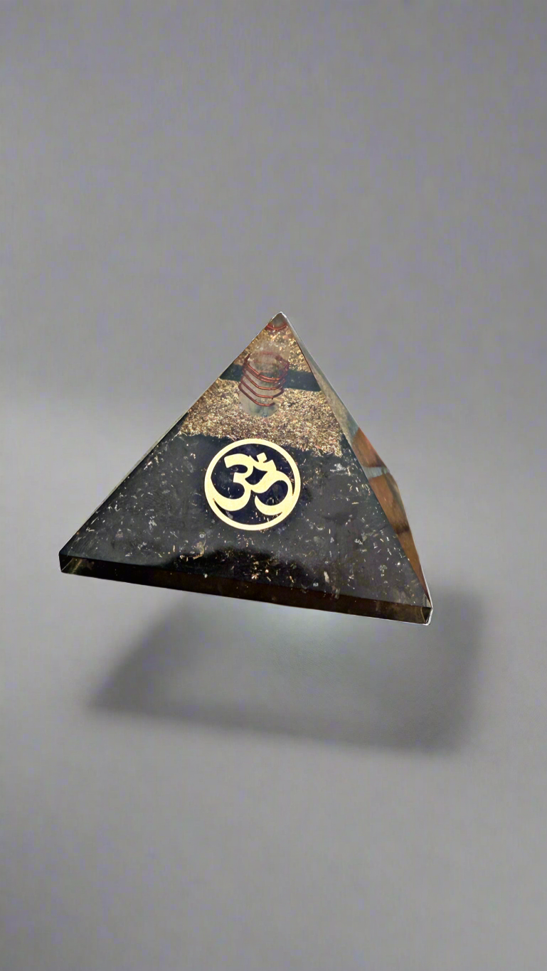Black Tourmaline Crystal Generator & Pyramid (Rare)