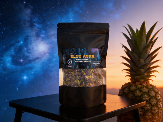 Blue Aura - Your Calm, Your Focus, Your Night Sedation - Three Blue Herbs