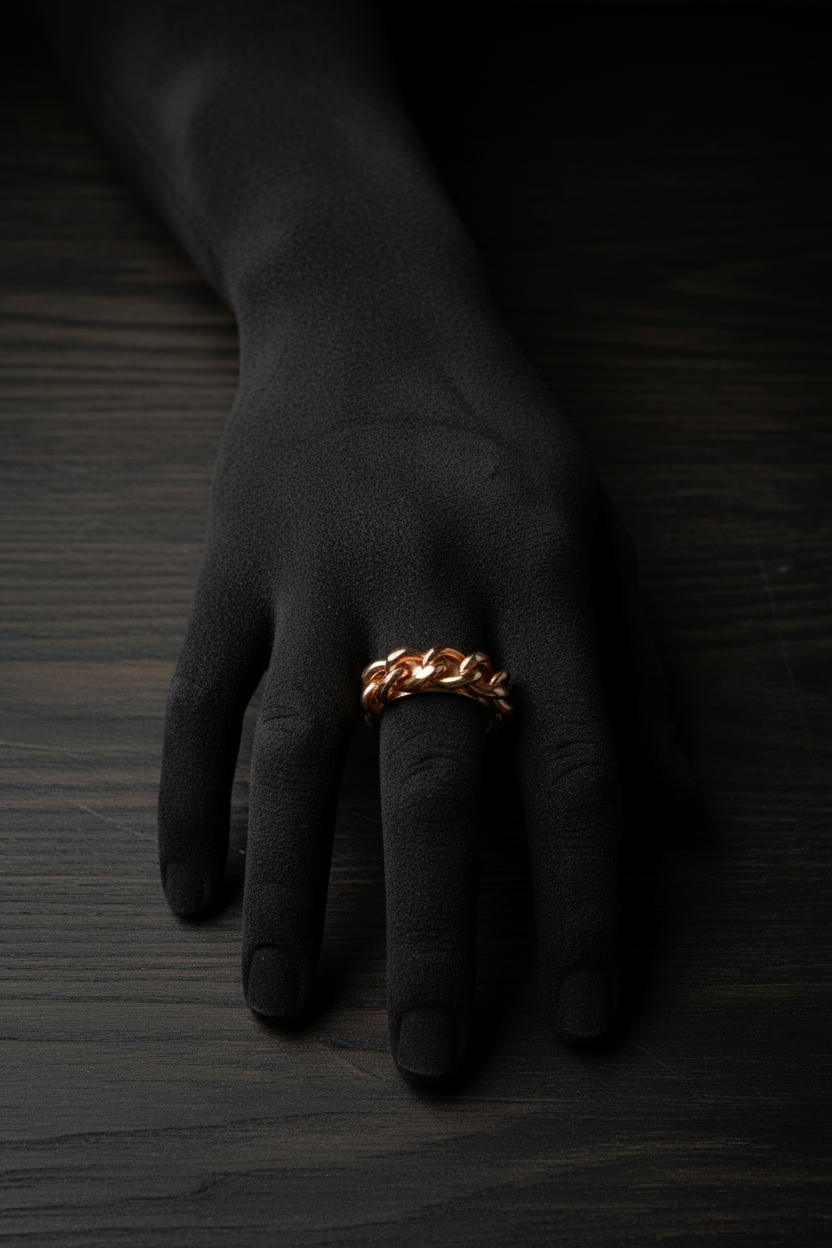 Copper Cuban Ring