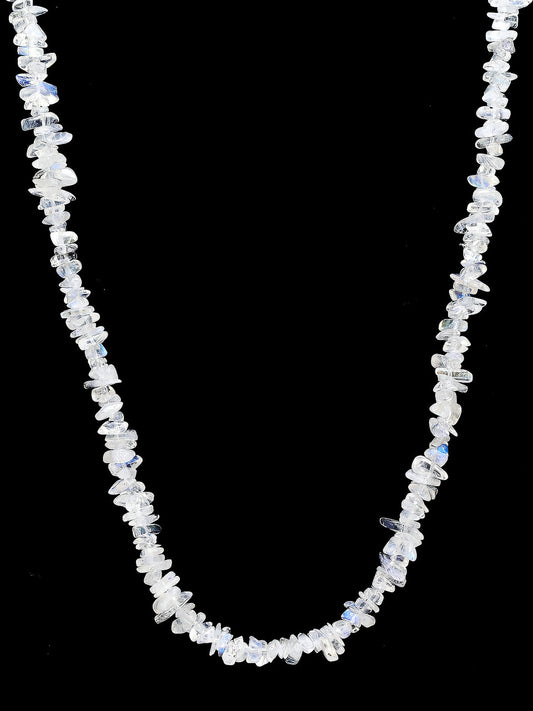Beyond 5D Rainbow Moonstone Chip Necklace (Rare)