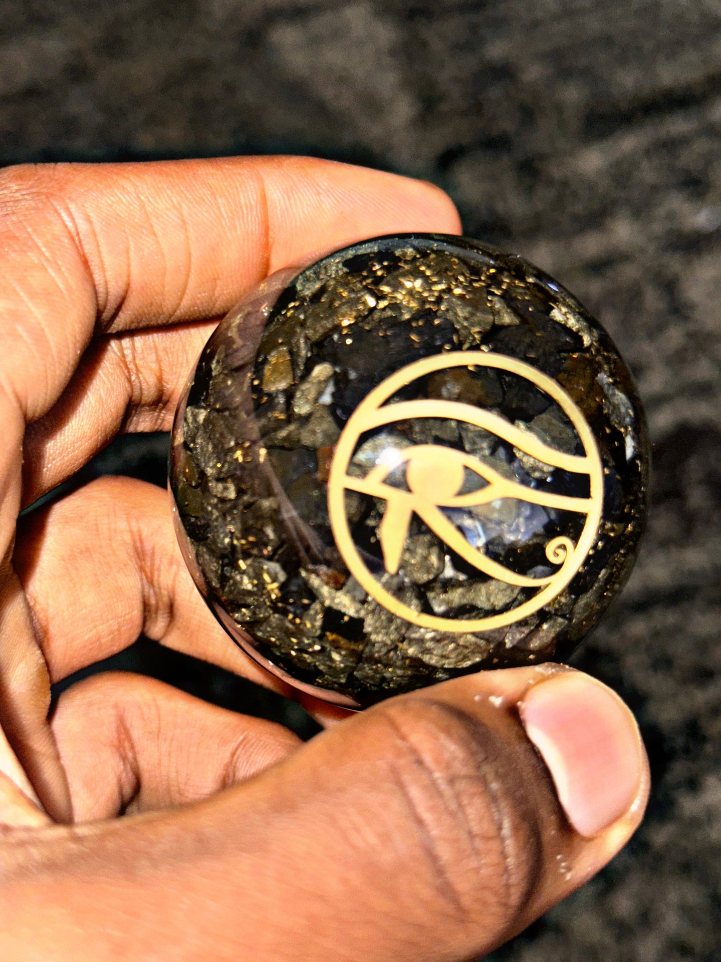 Pyrite - Orgone Copper Charged Sphere