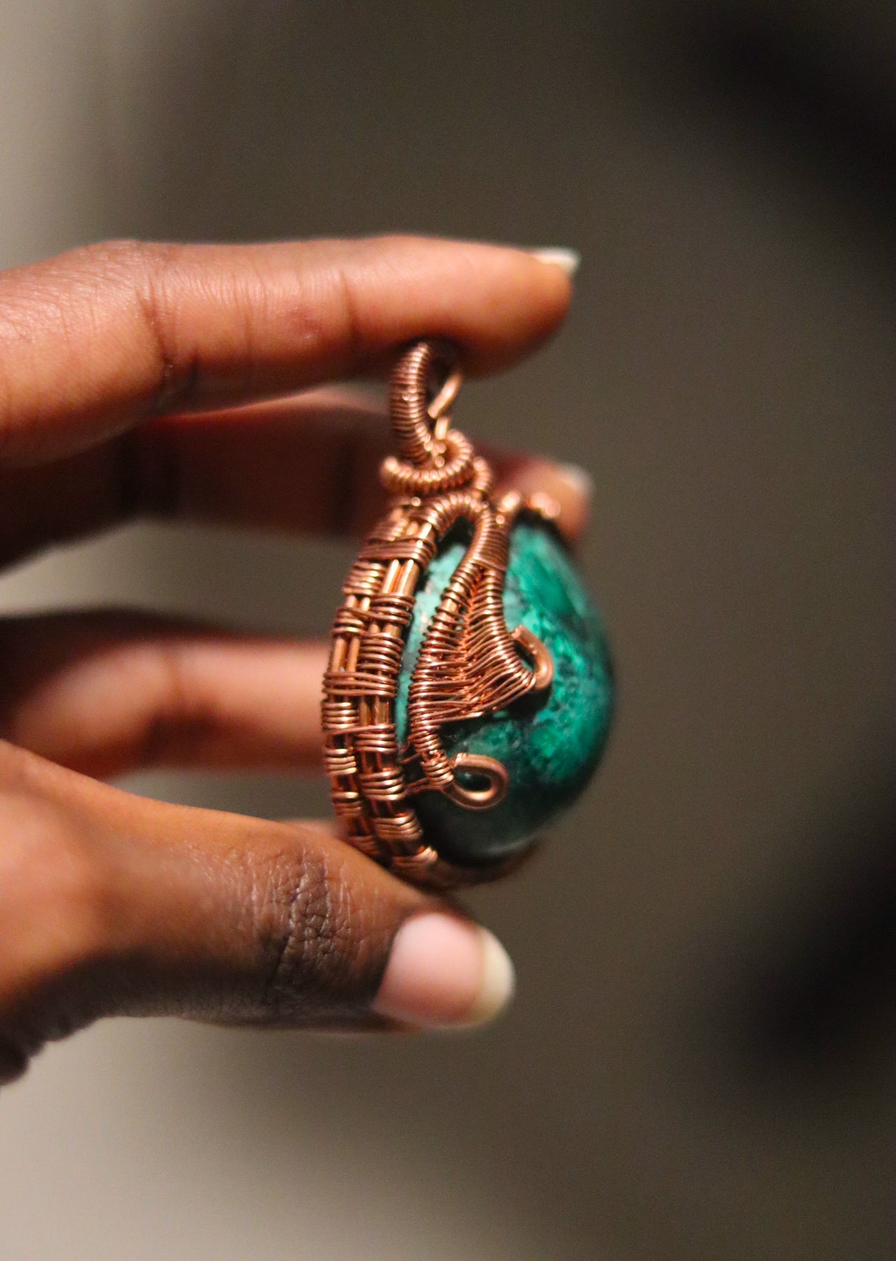 Malachite- Luxury Copper Wrapped Crafted Crystal Gift For Heart, Protection & Leadership