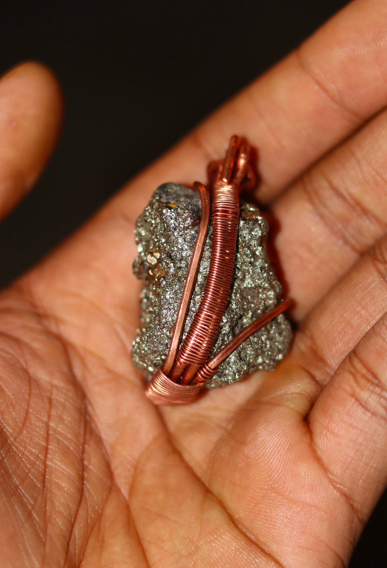 Pyrite - Luxury Copper Wrapped Crafted Crystal Gift For Protection & Imagination