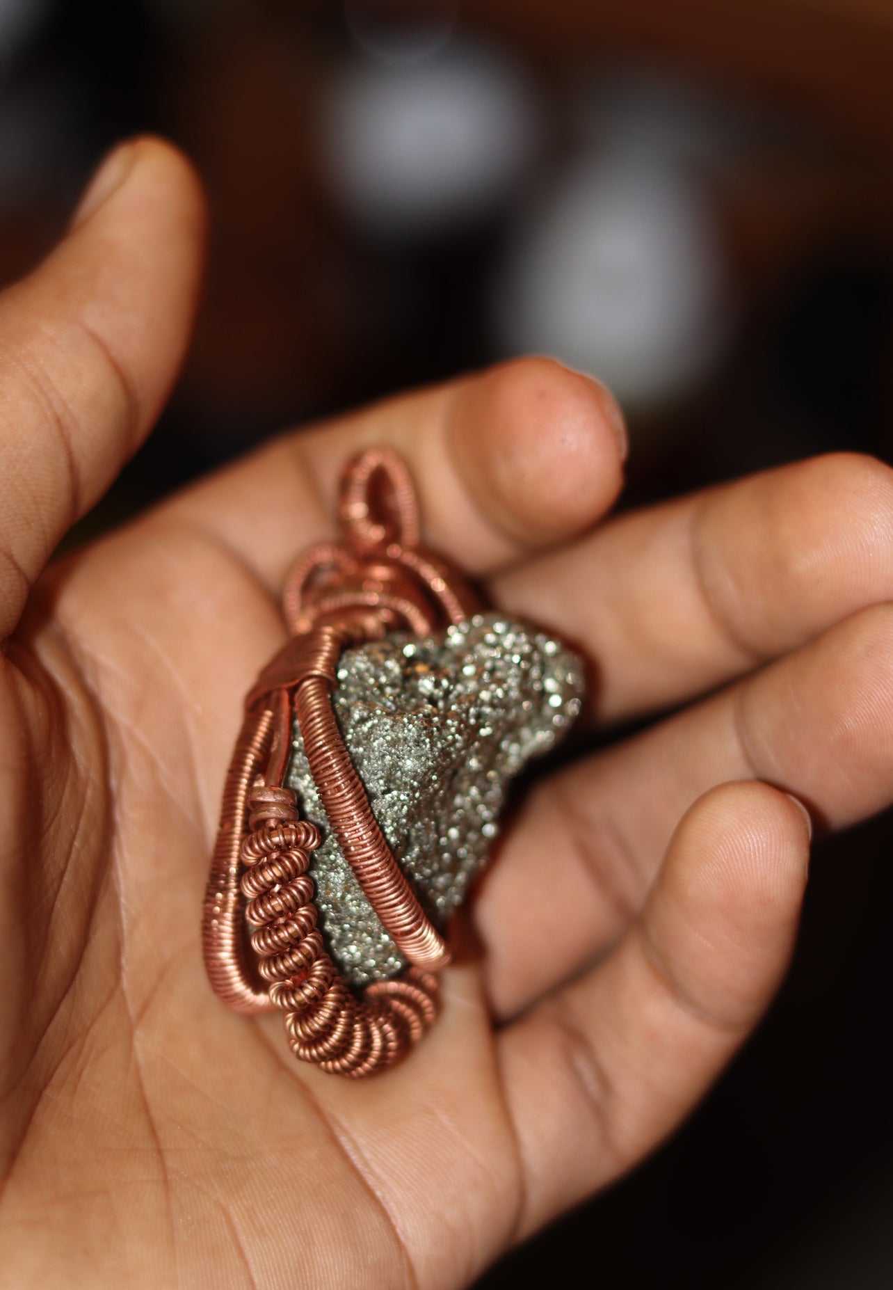 Pyrite - Luxury Copper Wrapped Crafted Crystal Gift For Money & Confidence