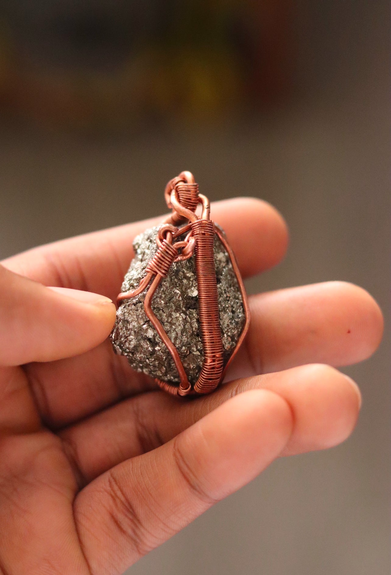 Pyrite - Luxury Copper Wrapped Crafted Crystal Gift For Protection & Imagination