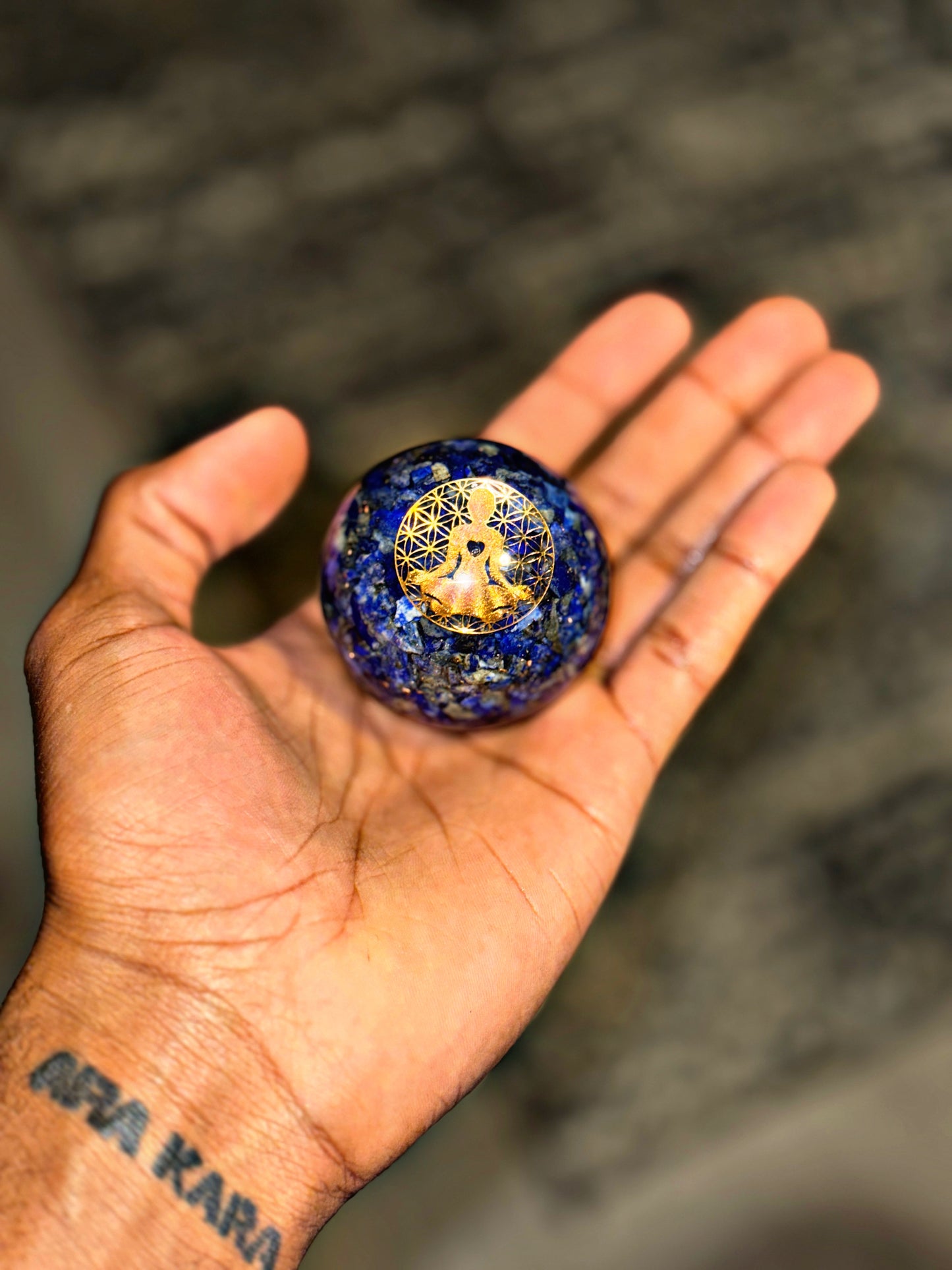 Lapis Lazuli - Orgone Copper Charged Sphere (Rare)