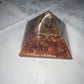 Carnelian Sigil Copper Charged Orgone Crystal Generator & Pyramid (Rare) (Sends Creative intentions to the universe)