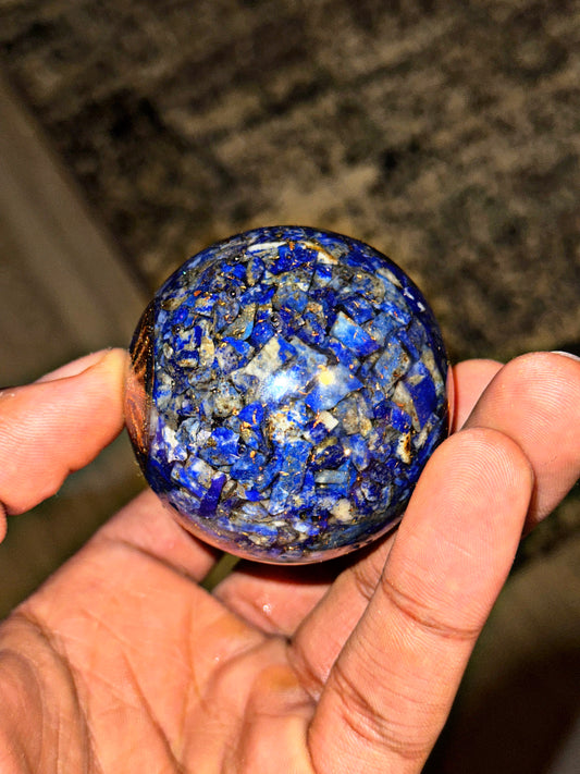 Lapis Lazuli - Orgone Copper Charged Sphere (Rare)