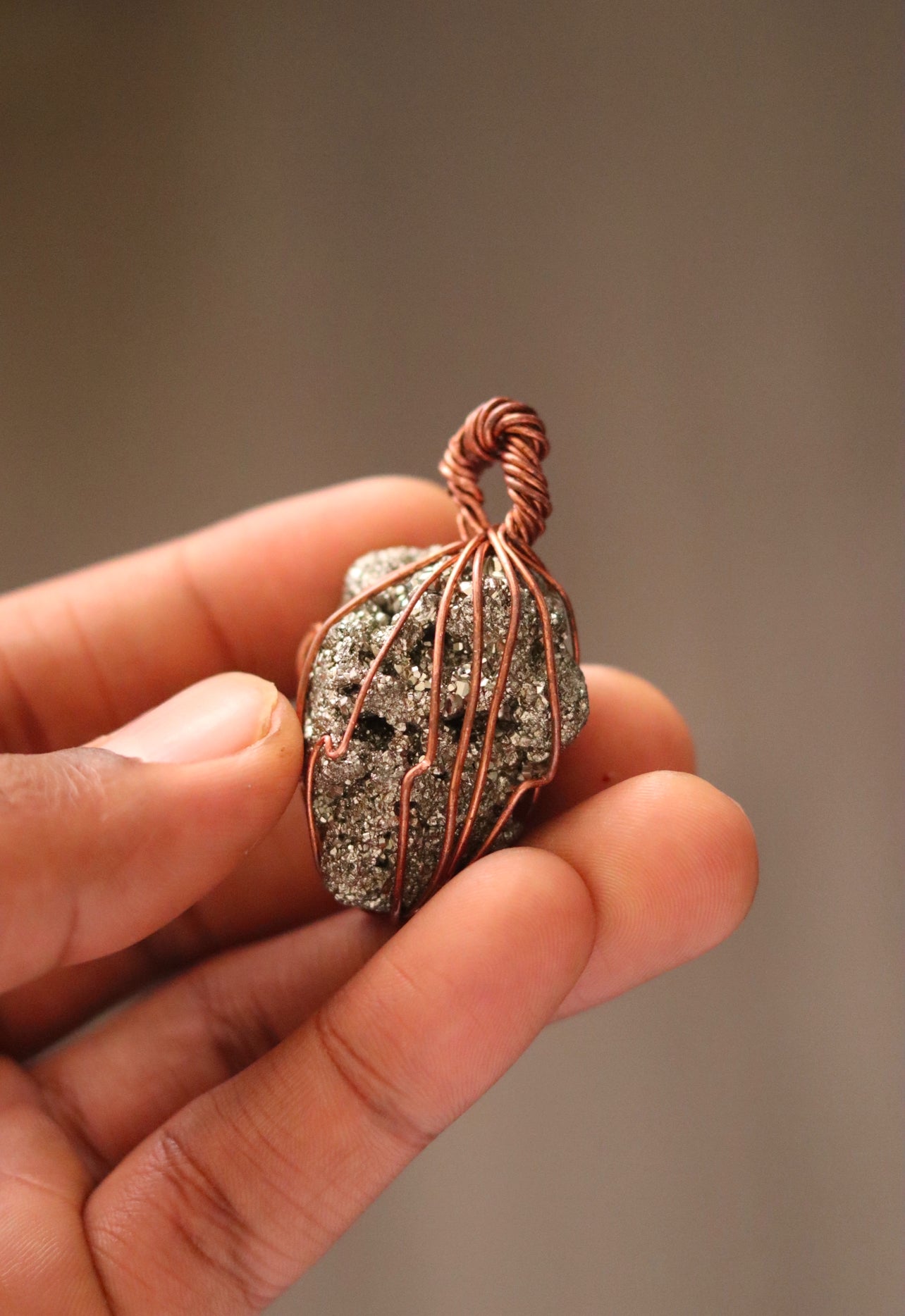 Pyrite - Luxury Copper Wrapped Crafted Crystal Gift For Money & Abundance