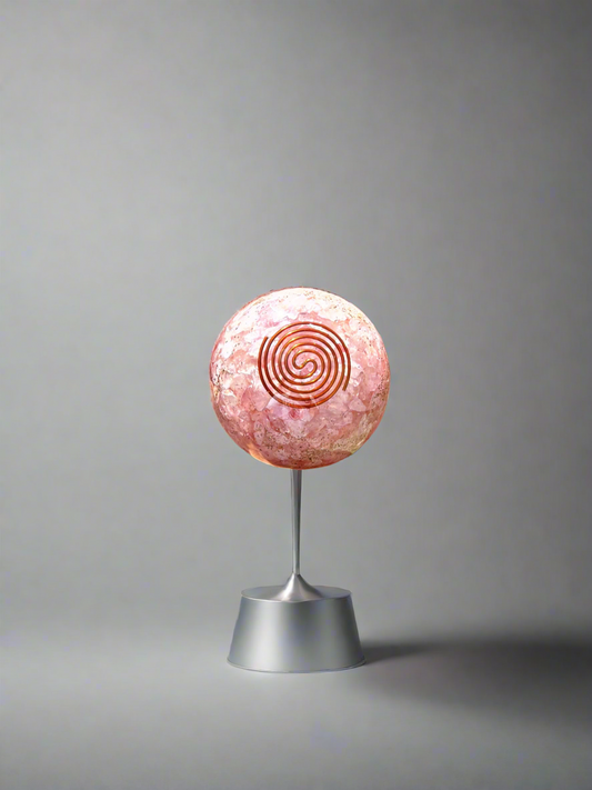 Rose Quartz - Orgone Copper Charged Sphere
