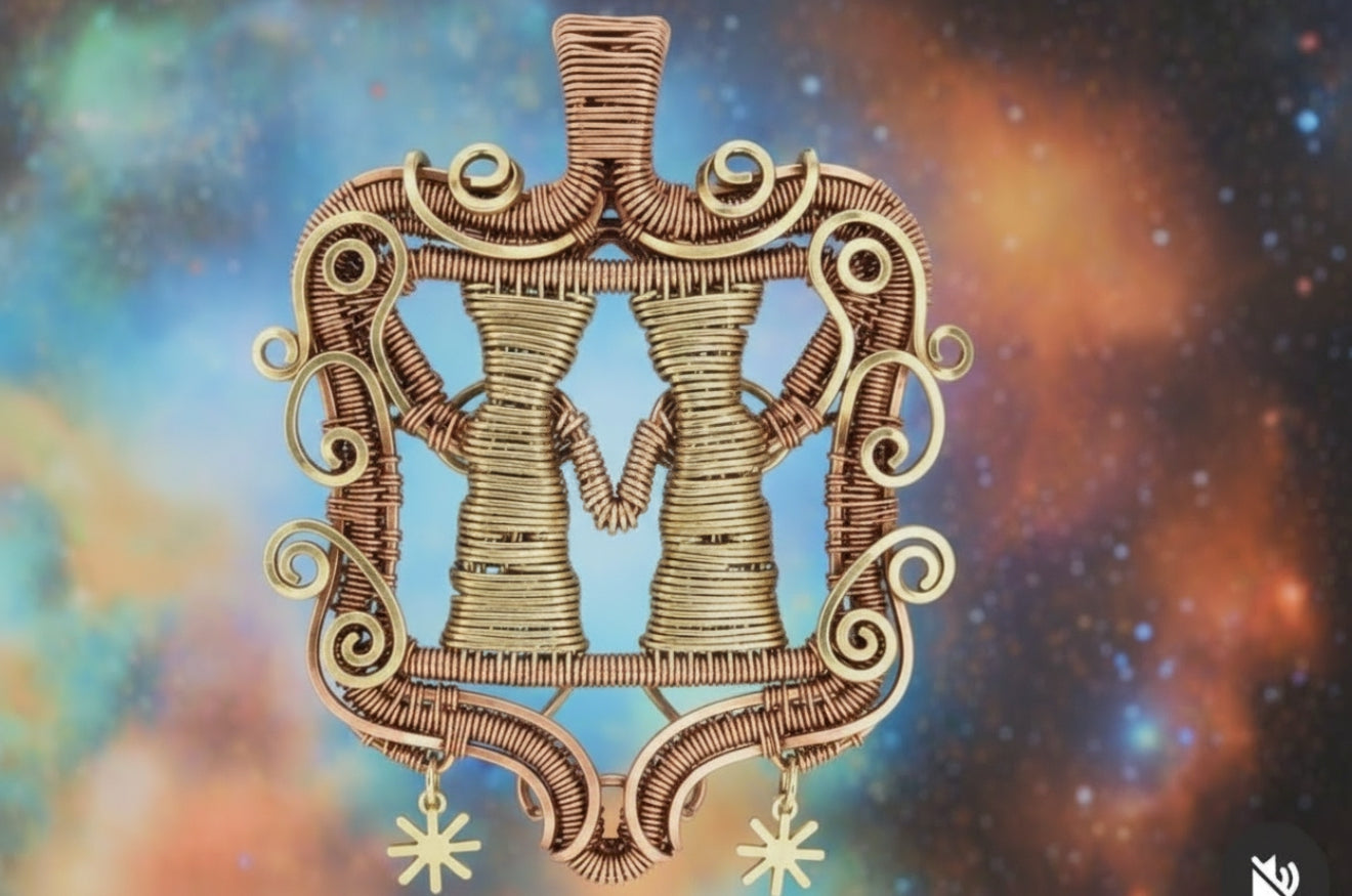 100% Pure Copper Zodiac Sign Pendent (Very Rare) (Comes With Copper Chain)