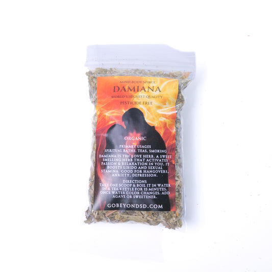 Small Raw Damiana - PASSION,  ATTRACTION, IMPOTENCY