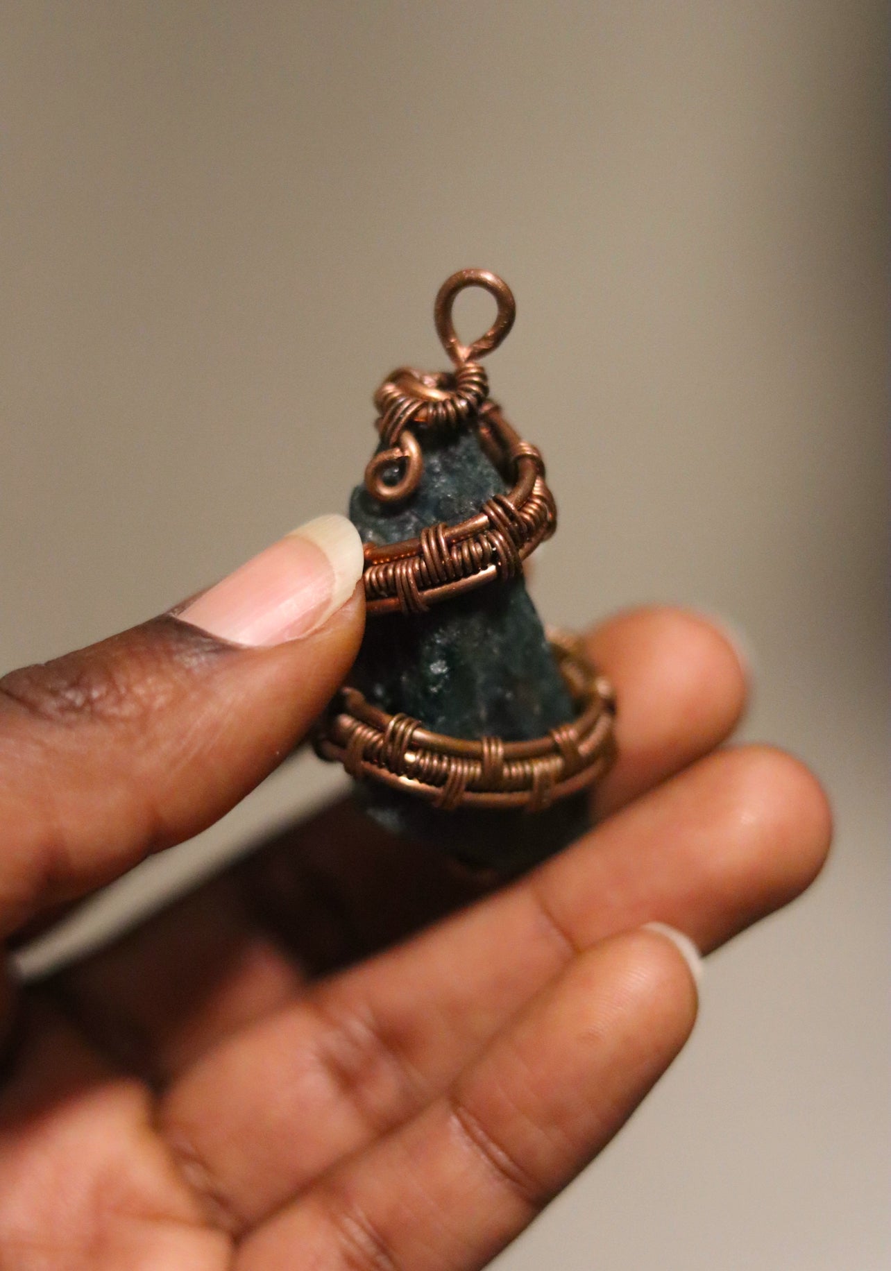 Blue Apatite  - Luxury Copper Wrapped Crafted Crystal Gift For Communication & Manifestation