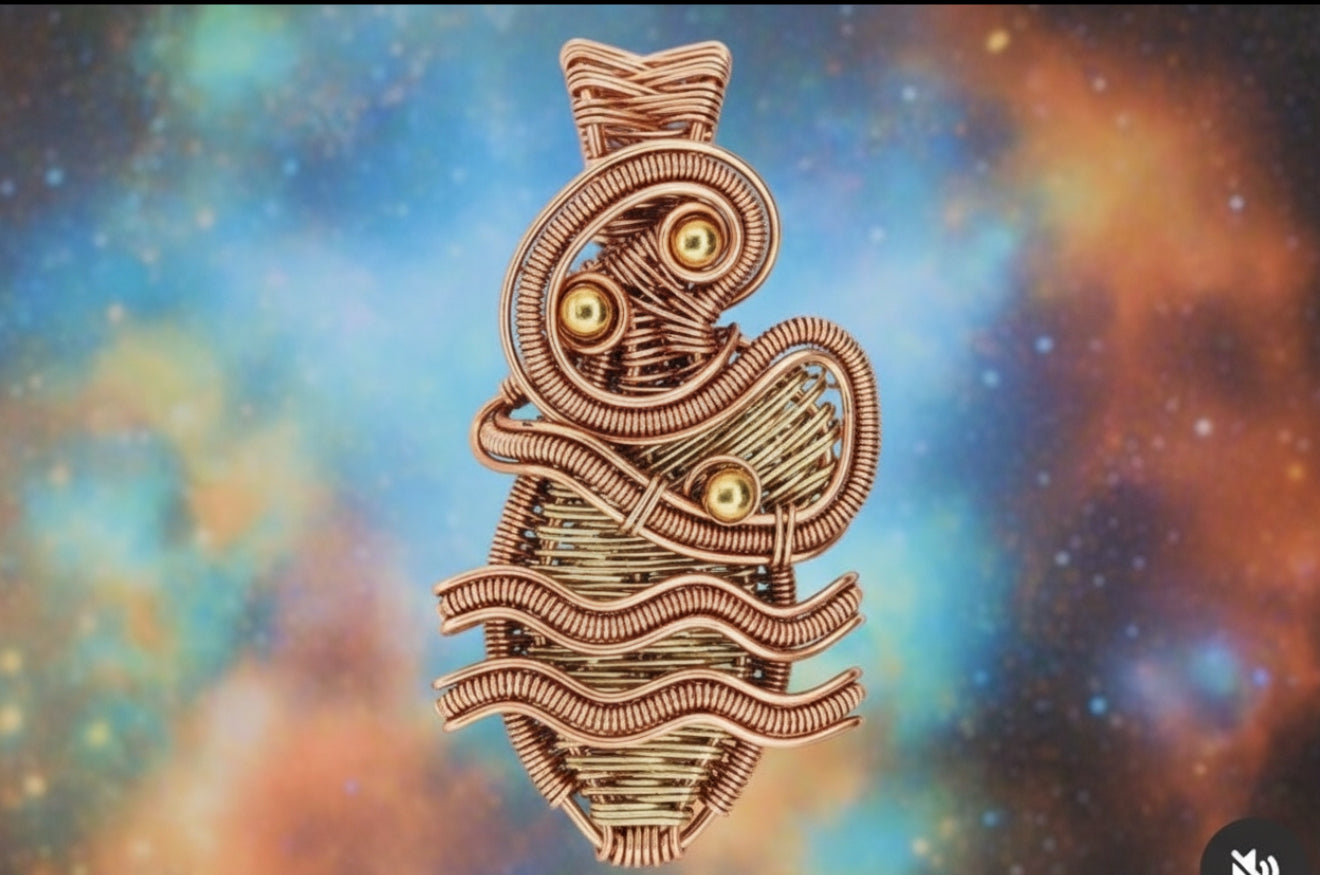 100% Pure Copper Zodiac Sign Pendent (Very Rare) (Comes With Copper Chain)