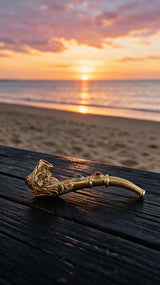 Sacred Dragon Meditation Pipe – With Ruby & Emerald Accents