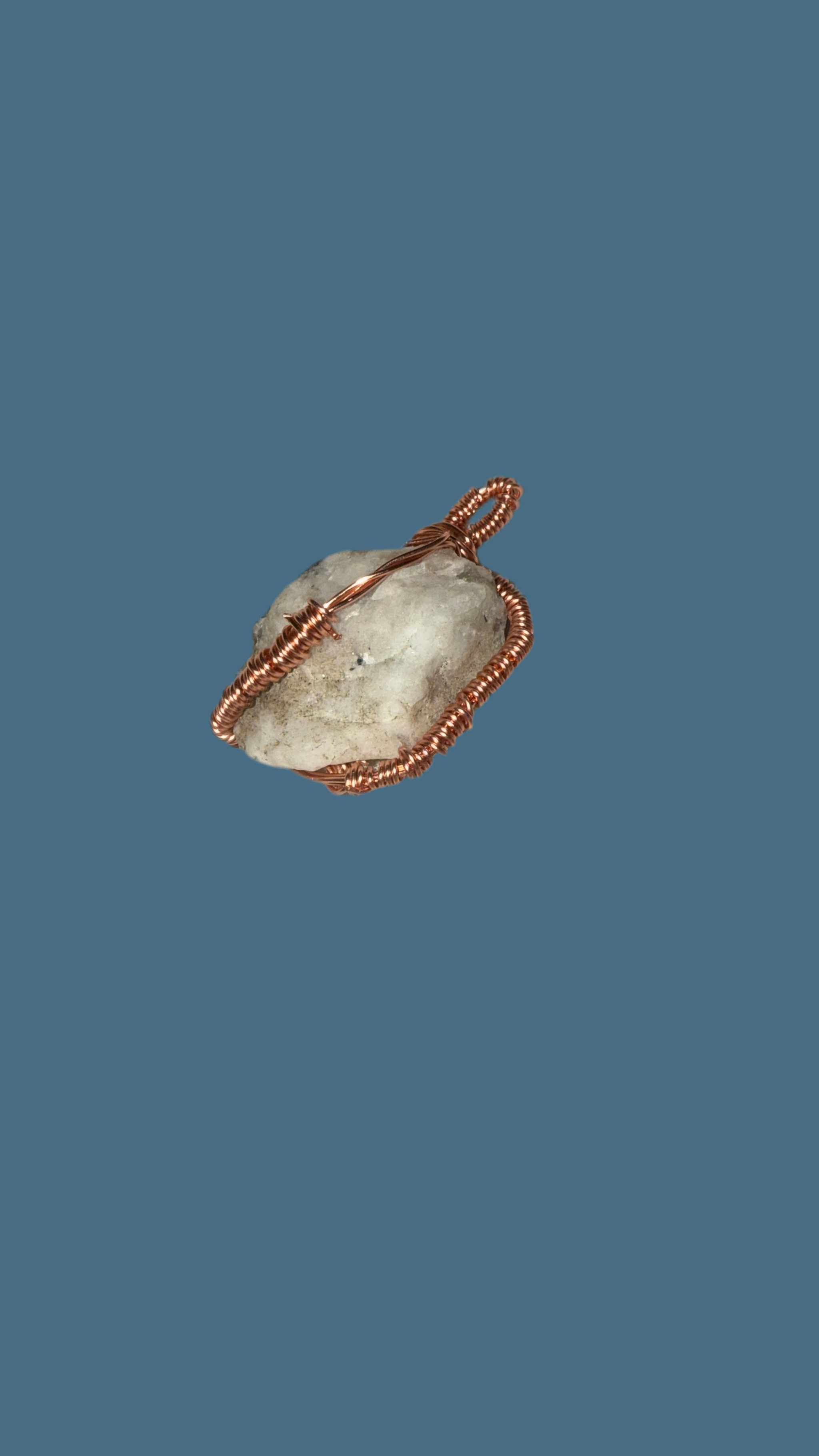 Beyond 5D Copper Wire Wrapped Moonstone Pendent (Emotional Comfort)