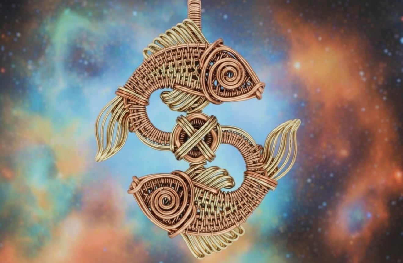 100% Pure Copper Zodiac Sign Pendent (Very Rare) (Comes With Copper Chain)