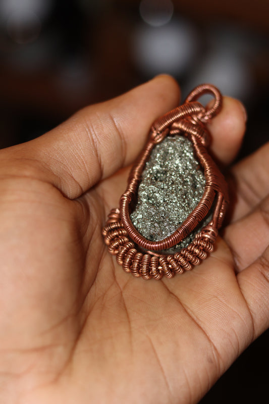 Pyrite - Luxury Copper Wrapped Crafted Crystal Gift For Money & Confidence