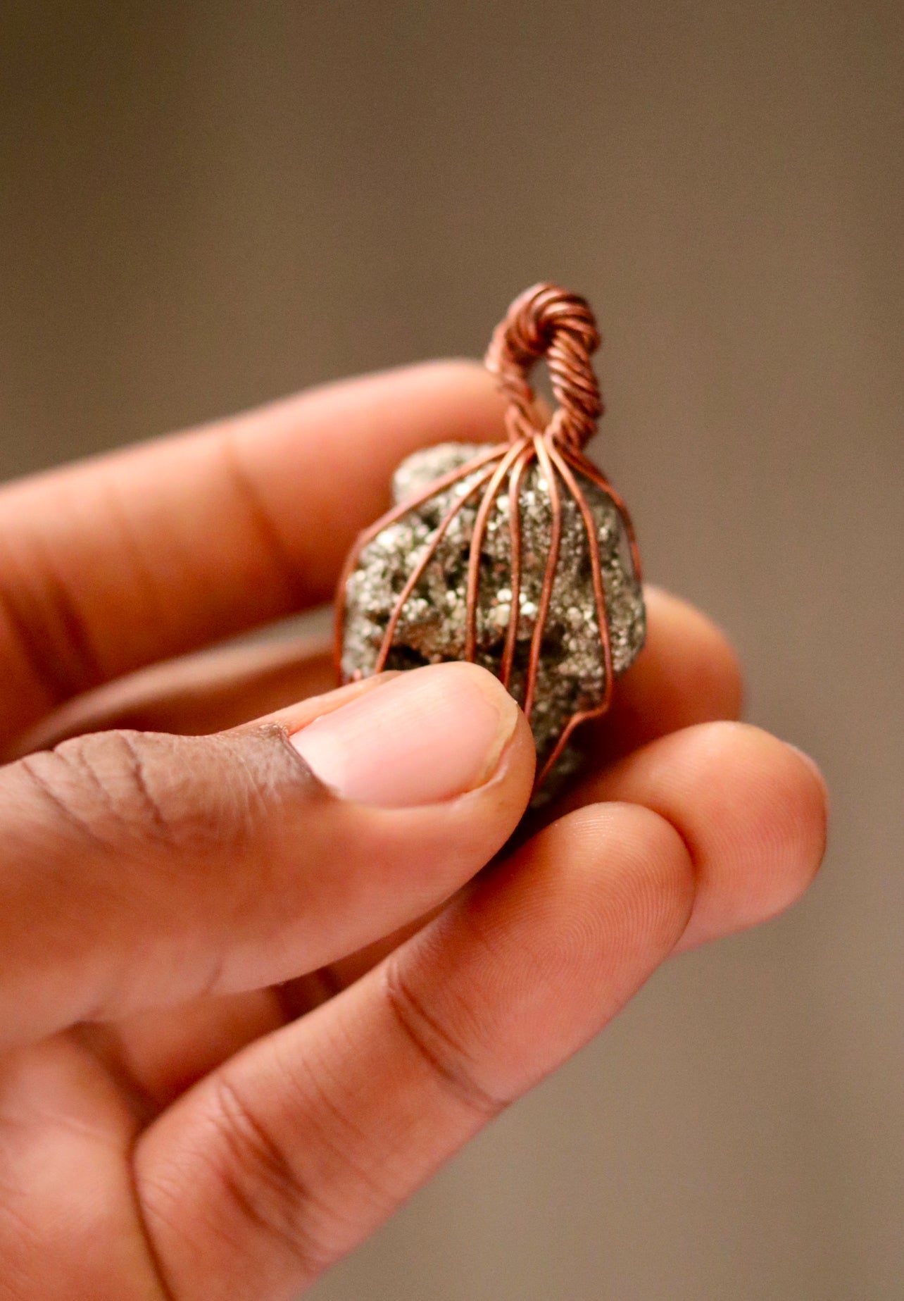 Pyrite - Luxury Copper Wrapped Crafted Crystal Gift For Money & Abundance