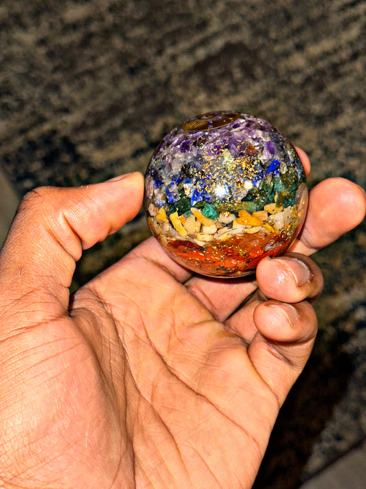 7 Chakra - Orgone Copper Charged Sphere