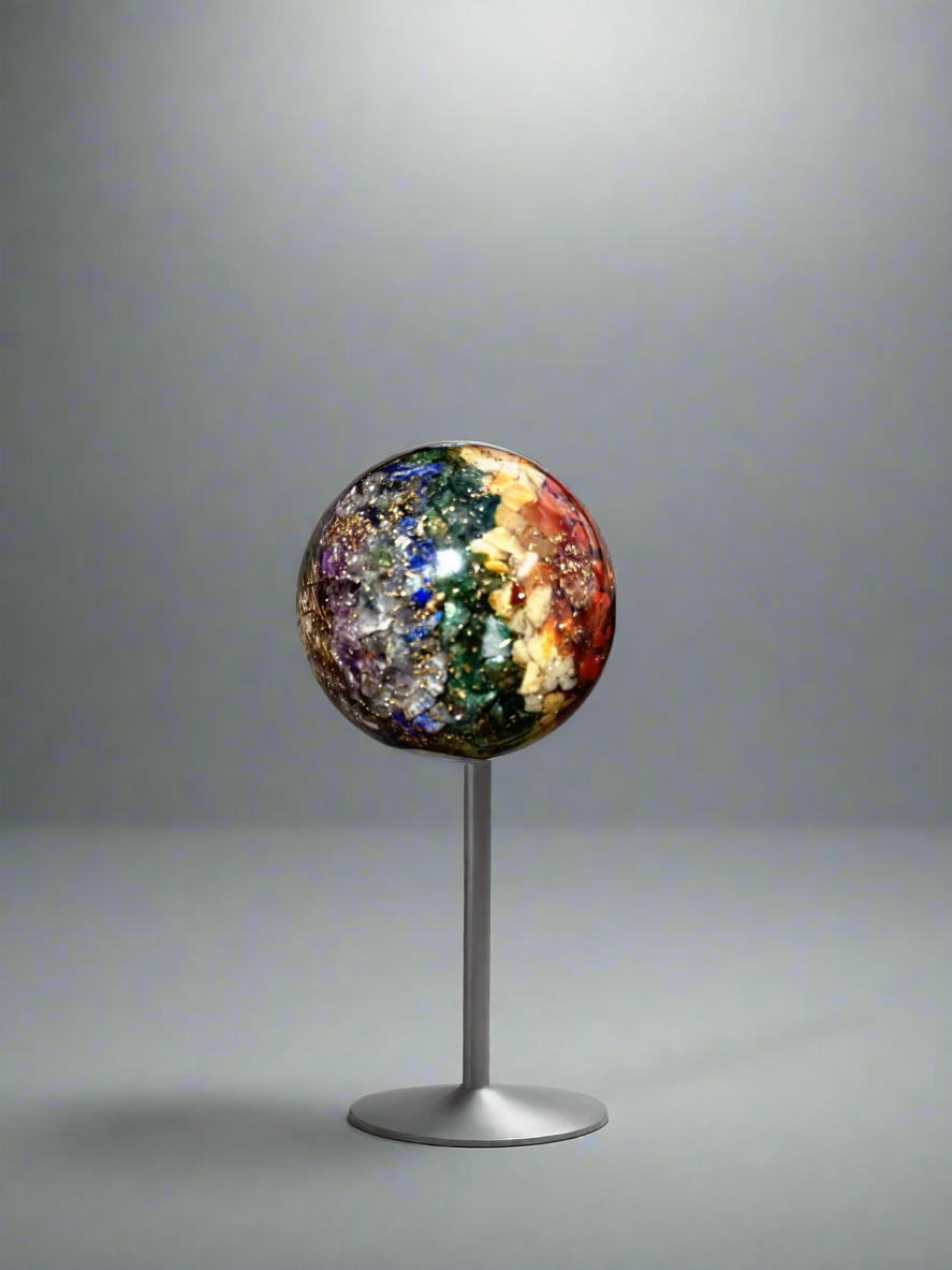 7 Chakra - Orgone Copper Charged Sphere (Rare)