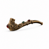 Sacred Dragon Meditation Pipe – With Ruby & Emerald Accents
