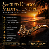Sacred Dragon Meditation Pipe – With Ruby & Emerald Accents